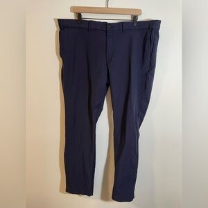 Michael Kors Mens 42x30 Classic Fit Navy Blue Performance Dress Casual Pants